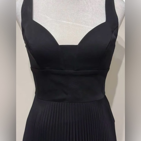 A.L.C. Black Pleated Maxi Dress with Open Back - Picture 3 of 4